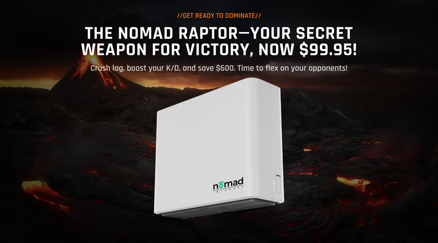 Unleash the Power of the Nomad Raptor: Our Best Modem Ever, Now at an Unbeatable Price